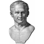Byste av Marcus Tullius Cicero vektortegning