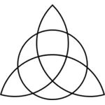 Символ трикетра с круг векторное изображение