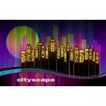 Vektor ClipArt-bilder av stadsbilden skyline