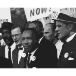 Martin Luther King con sus hombres