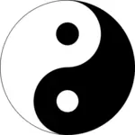 Vektör çizim temel Ying-Yang sembolü