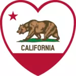 בתמונה וקטורית של אלמנט של דגל קליפורניה