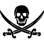 Perkal Jack pirat wektor logotypu