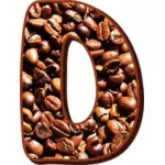 कॉफी बीन्स typography डी
