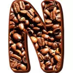 Café en grains typographie N