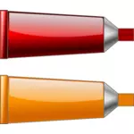 赤とオレンジ色のチューブのベクトル描画