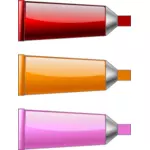 Tubos de pintura al óleo de diferentes colores