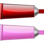Vektorgrafiken von rot und rosa Farbe Rohren
