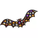 Murciélago de Halloween colorido