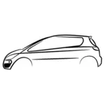 Ilustración de vector de contorno de coche