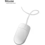 Wektor clipart szczupły białe myszki PC