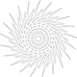 Vector de dibujo de diseño de la flor de puntiagudas flechas