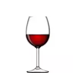 Puoli lasillista punaista viiniköynnösvektorikuvaa