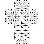 Preto e branco Cruz decorativa