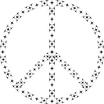 Signo de la paz de blanco y negro