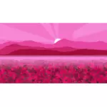 Illustrazione di rosa di campo fiorito