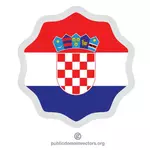 Hırvatistan bayrağı bir etiket içinde