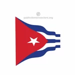 Bandera de vector cubano ondulado