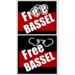 Immagine di vettore del poster di schiavitù e la libertà di Basilea