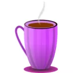Purple chá caneca vetor clip-art