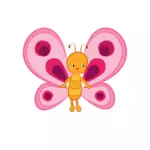Schattig roze vlinder
