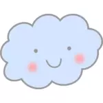 חמוד מחייך ענן בווקטורים