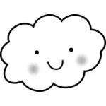 Rysunek wektor ładny chmura