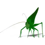 Vektorbild av grön gräshoppa