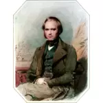Чарльз Дарвин вектор портрет