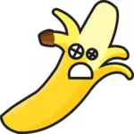 Dibujo vectorial de plátano asustado