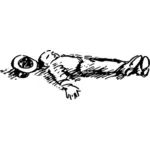 Illustration de vecteur pour le cadavre de l’homme