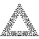 三角形の黒と白の飾り