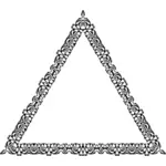 Dekorativní listové trojúhelník