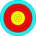 Векторная иллюстрация шесть колец в трех цветах