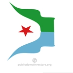 Bølgete flagg Djibouti