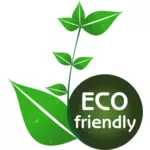 Dibujo vectorial de etiqueta amistosa de eco
