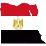 Bandeira e mapa do Egito
