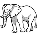 Vektor illustration av ojämn elefant