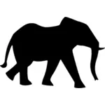 Силуэт Черный слон