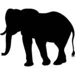 Silhueta de elefante suavizados