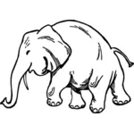Eski fil vektör görüntü