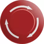 Grafiken der roten Stop-Taste mit drei Pfeilen