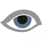 Desenho vetorial de olho azul