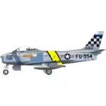 בצפון אמריקה F-86 סייבר מטוס ציור וקטורי