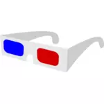 Disegno di vettore di occhiali 3D