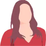 Ansiktslösa kvinnliga avatar