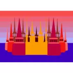 Castelul colorate silueta