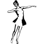 Kadın dansçı kroki