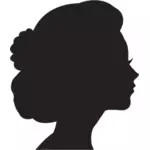 Женский головной профиль силуэт изображения