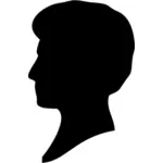 Svarta kvinnliga profil